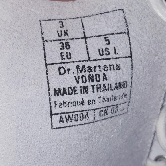 Womens Sz 5 White DR.MARTENS 1914 VONDA LEATHER MID CALF BOOTS - Picture 3 of 4